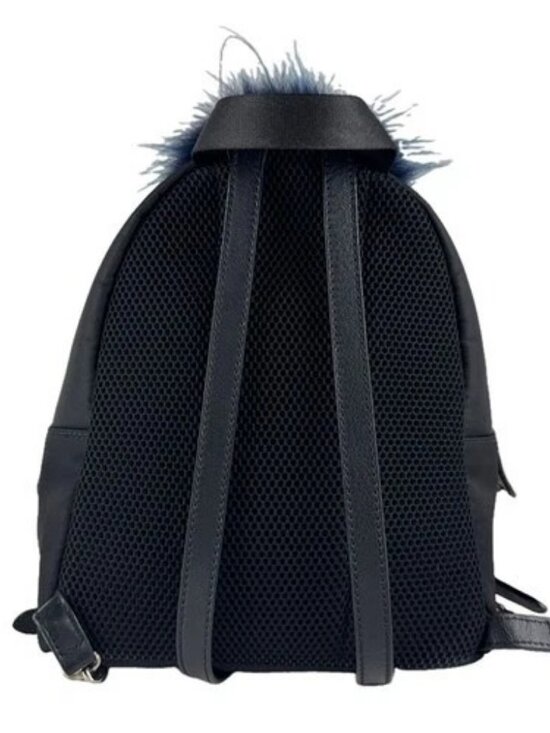 fendi mini backpack black Zaino Floral-Embroidered Backpack, finish metalware Mini Fendi women's backpack, black